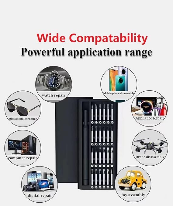 مجموعة مفكات براغي مغناطيسية دقيقة 24 في 1، مجموعة ادوات اصلاح مغناطيسية دقيقة، ادوات اصلاح مفك براغي للكمبيوتر واللابتوب والالعاب الالكترونية والكاميرا