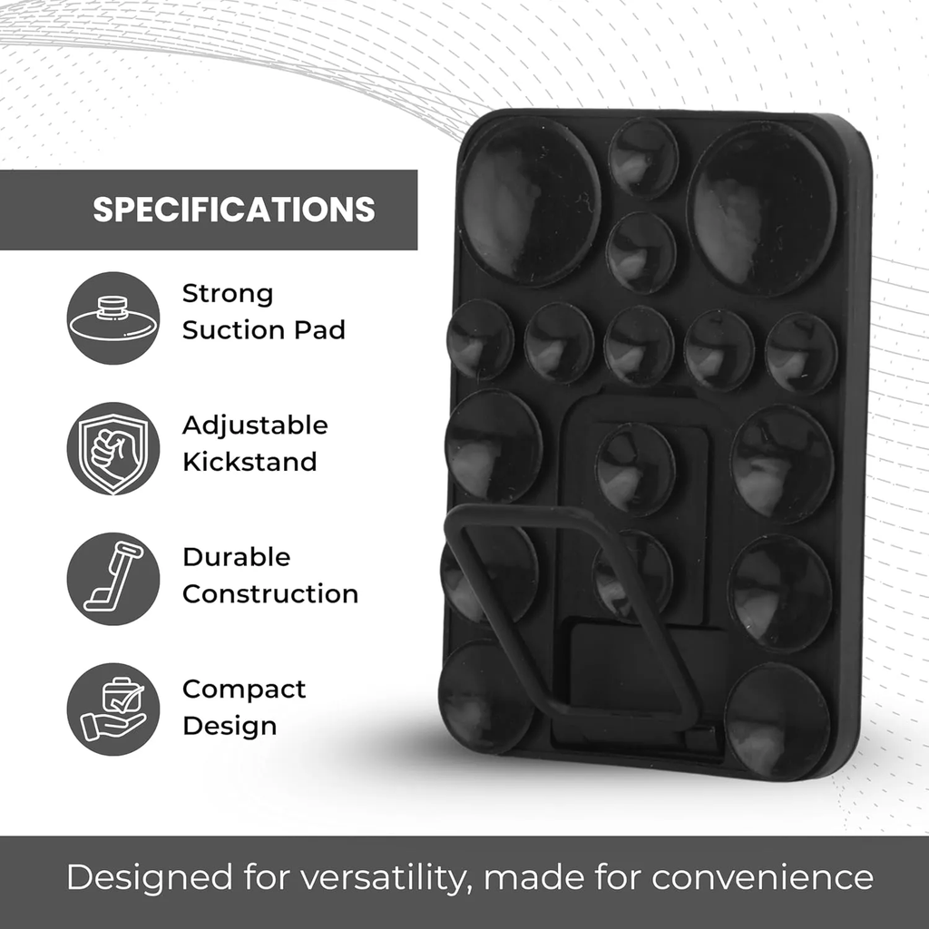 هولدر سيليكون بابلز لتثبيت الموبايل على الزجاج وقت التصوير مع مسند قابل للطي