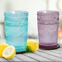 طقم كوبايات زجاج مزخرف 6 قطع بسعة 385 ملي