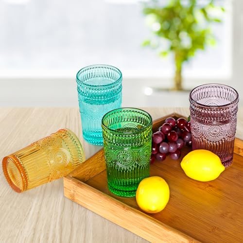 طقم كوبايات زجاج مزخرف 6 قطع بسعة 385 ملي