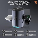 شاحن وايرليس ماجنتيك تاتش  3 * 1 للموبايل والايربودز وسمارت واتش