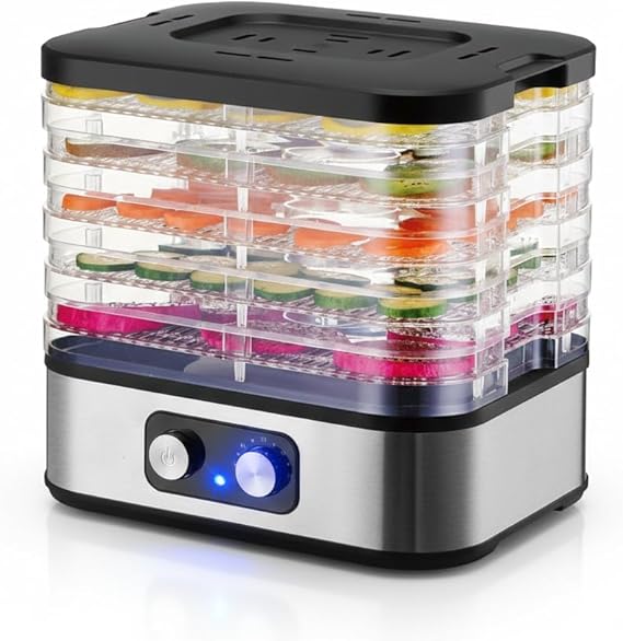 مجفف طعام كهربائي للفواكة والخضروات 5 صواني قابلة للازالة 240 وات