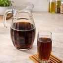 شفشق زجاج  لتقديم المشروبات والعصائر بيد لسهولة الحمل