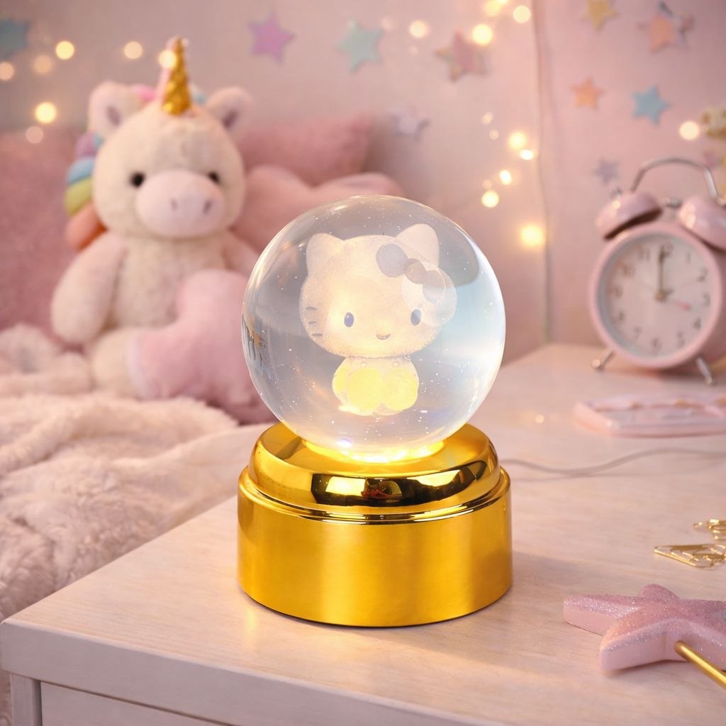 بلورة كريستال ثلاثية الابعاد بتصميمات مختلفة بقاعدة قابلة للفصل