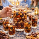 طقم  شربات زجاج 7 قطع لتقديم العصائر والمشروبات