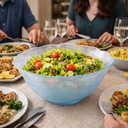 بولة زجاج لتقديم وتناول السلطات والفواكه