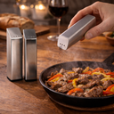 ملاحة توابل استانلس ستيل تركي للملح والفلفل مستطيلة الشكل