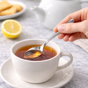 طقم معالق صغير استانلس ستيل تركي 12 قطعة باللون الفضي