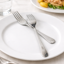 طقم شوك استانلس ستيل تركي 12 قطعة باللون الفضي