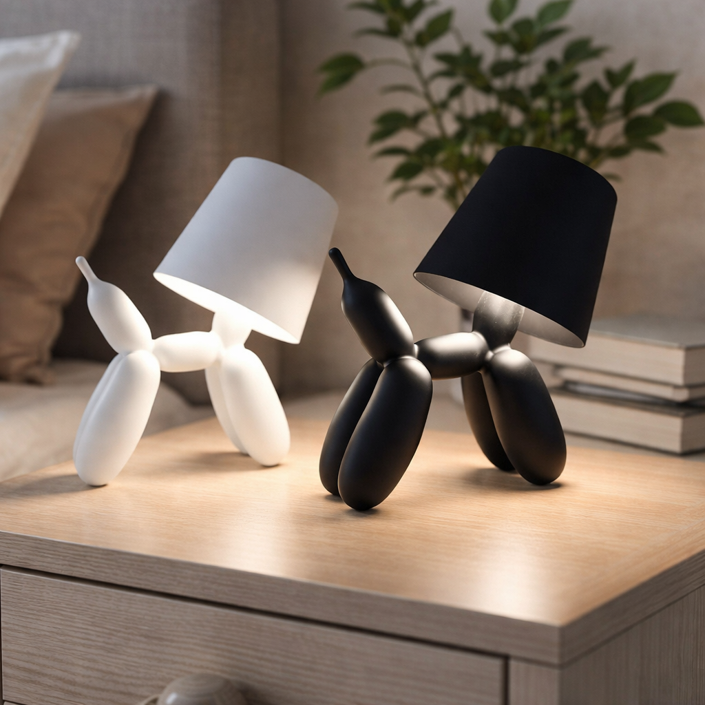 اباجورة تاتش علي شكل كلب لطيف ب 3 الوان مختلفة قابلة لاعادة الشحن بيو اس بي