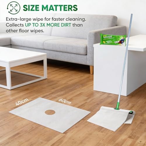 باكت مناديل مبللة للممسحة لتنظيف وتلميع الأرضيات 12 منديل