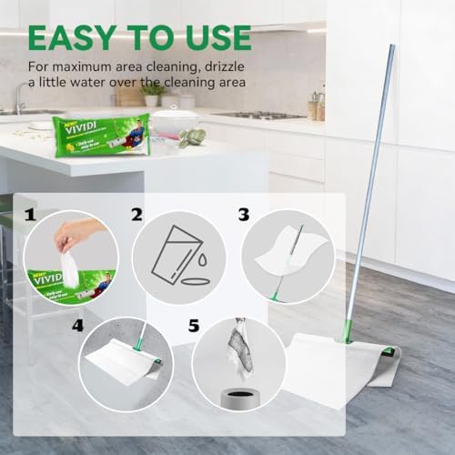 باكت مناديل مبللة للممسحة لتنظيف وتلميع الأرضيات 12 منديل