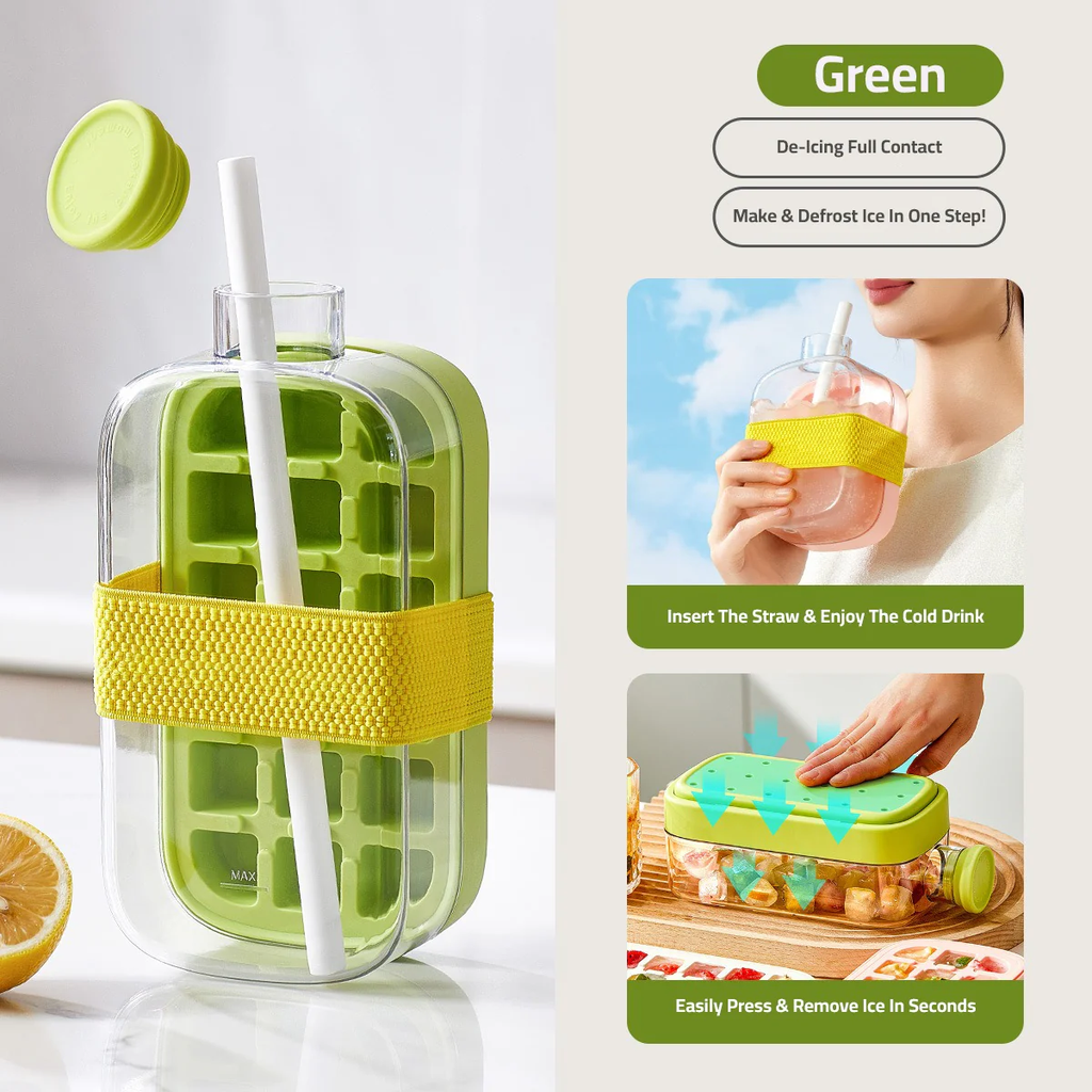 زجاجة مكعبات الثلج للمياه والعصائر الفريش المثلجة بشاليموه 800 ملي