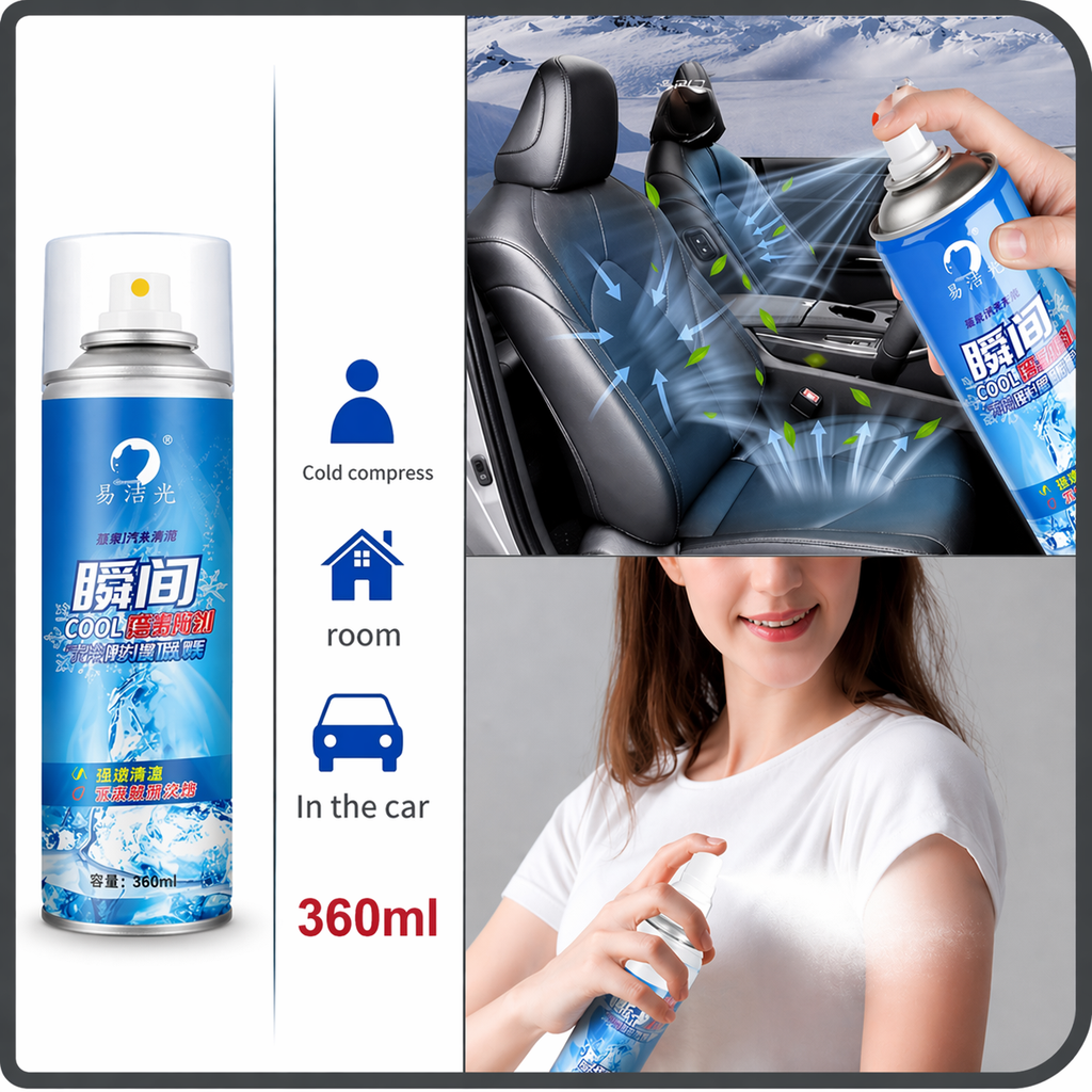 سبراي للتبريد السريع لتخفيف حرارة الجسم والسيارة في اوقات الحرارة العالية 360 ملي