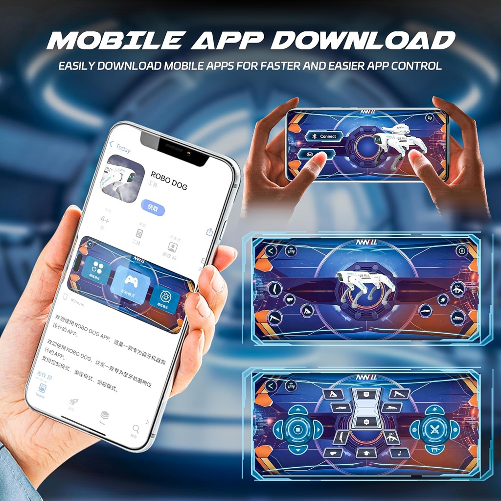 لعبةروبوت ذكي بتصميم كلب بتقنية تفاعلية مع حركات وموسيقى مع ذراع تحكم عن بعد