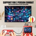 جهاز ألعاب محمول بأكثر من 400 لعبة يدعم الاتصال بالتليفزيون ببطارية 800 ملي أمبير قابلة لإعادة الشحن