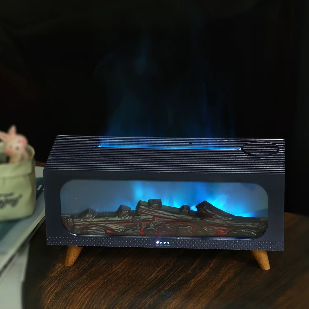 فواحة مضيئة علي شكل دفاية ثري دي بخزان 150 ملي لتعطير المنزل بريموت للتحكم