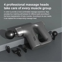 جهاز مساج وتدليك عضلات الجسم ب 5 سرعات مختلفة و 4 رؤوس قابلة للتبديل لتخفيف شد العضلات