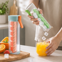 قالب مكعبات ثلج 6 قوالب بغطاء محكم سهل الفك بضغطة واحدة