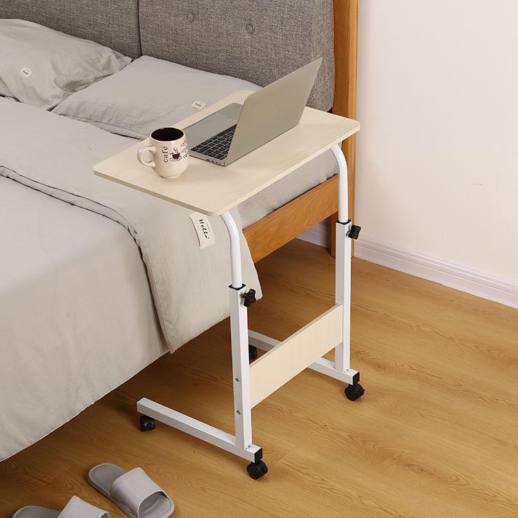 ترابيزة خشب متعدد الأستخدام بعجلات لسهولة الحركة مناسبة للاب توب وتناول الطعام