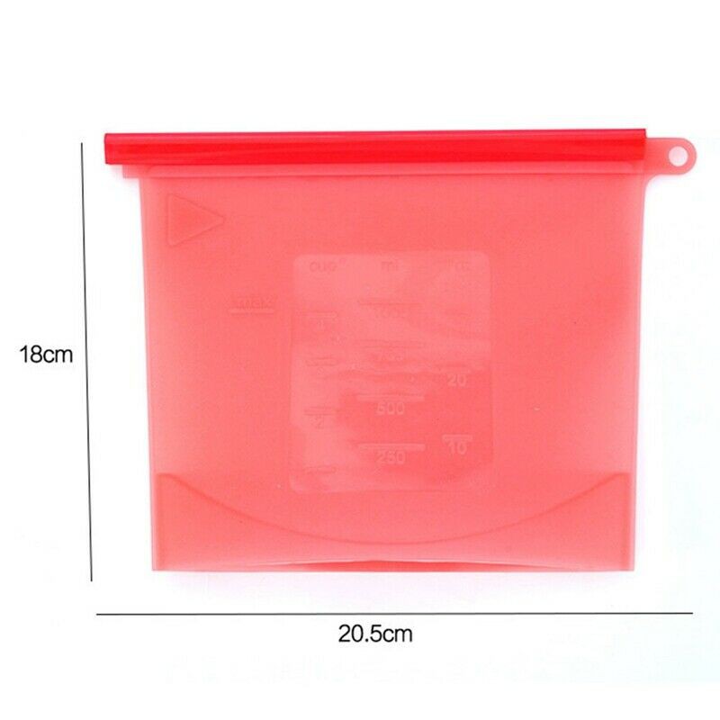 أكياس تخرين سيليكون بسحاب محكمة الغلق  للفريرز والثلاجة والوجبات والخفيفة