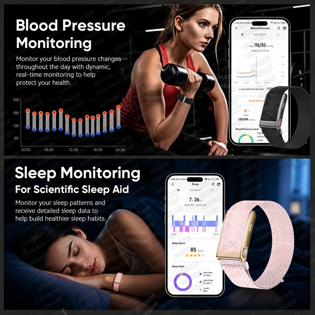 سوار TREKO ONE الذكي بدون شاشة لمتابعة الصحة واللياقة البدنية مع بلوتوث وتطبيق G band