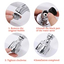 وصلة حنفية معدن مرنه تدور 360 درجة مثالية للحمام والمطبخ