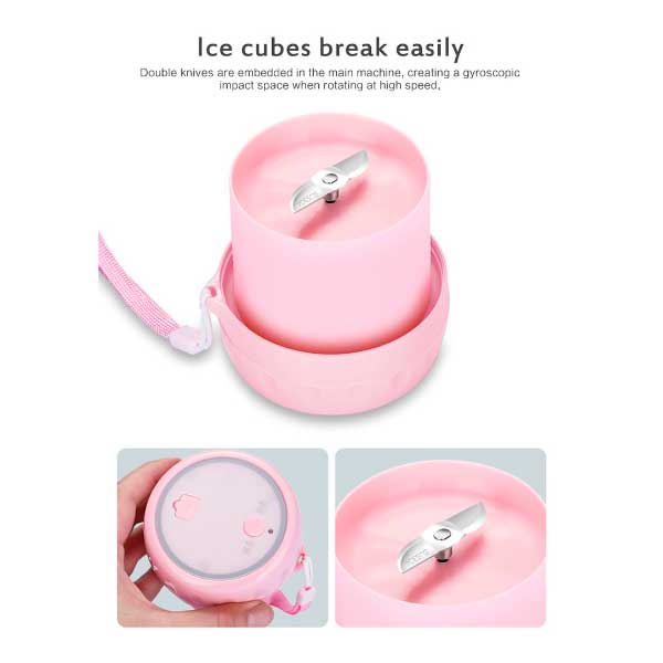 خلاط ومج فواكه وخضروات محمول يو اس بي للجيم والديتوكس مناسب للسفر والخروج