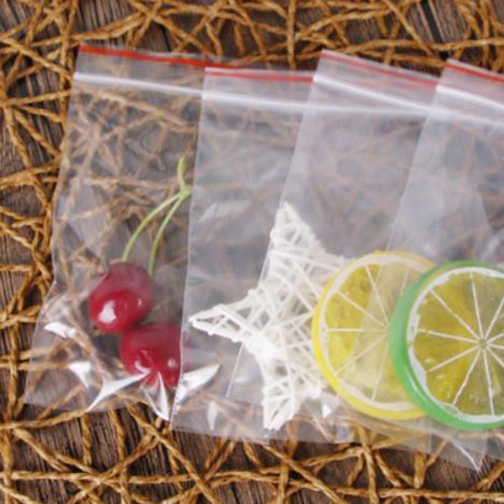 أكياس تخزين محكمة الغلق شفافة للخضراوات والبقوليات والمكسرات 100 كيس