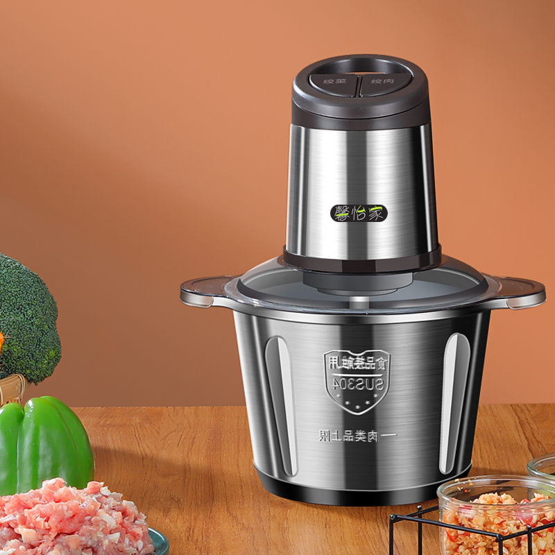 كبة استانليس ستيل قوية لفرم اللحوم والثوم والبصل والخضروات 2 لتر