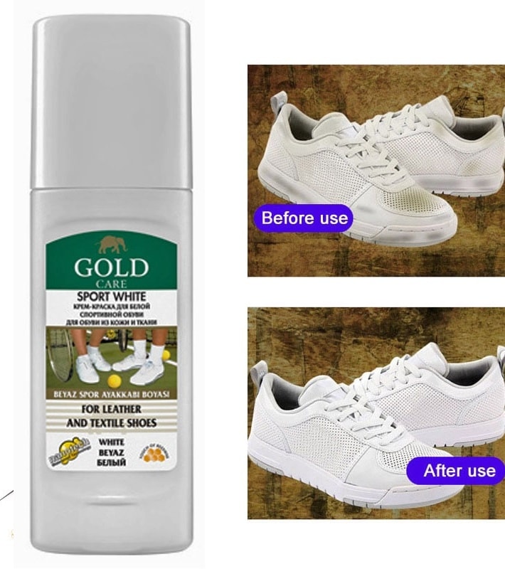 ملمع ومنظف للأحذية البيضاء الجلد والقماش 75 مللي
