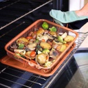 صينية تحمير مستطيلة بصفاية 2*1