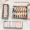 منظم أدراج لتنظيم الملابس الداخلية والجوارب وربطات العنق قماش قابل للطي 3 قطع