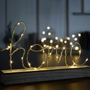 استاند هوم مضئ بقاعدة خشب لتجديد ديكور المنزل يعمل بالبطاريات