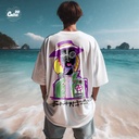 Brantz تيشيرت اوفر سايز قطن باللون الابيض