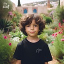 Dinosaur Print تيشيرت اطفال قطن باللون الاسود 