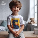 Dino Crew تيشيرت اطفال قطن باللون الابيض