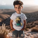 The Lucky Garfield تيشيرت اطفال قطن باللون الابيض