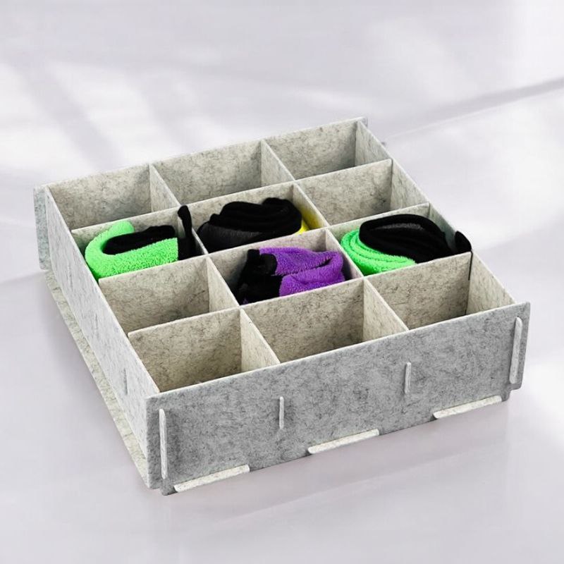 منظم شرابات وملابس داخلية 12 خانة قابل للفك والتركيب