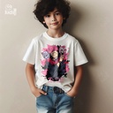 King Of Curses تيشيرت اطفال قطن باللون الابيض