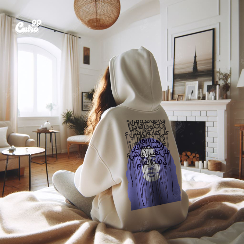 هودي ما الفائدة ! اوفر سايز قطن باللون الأبيض