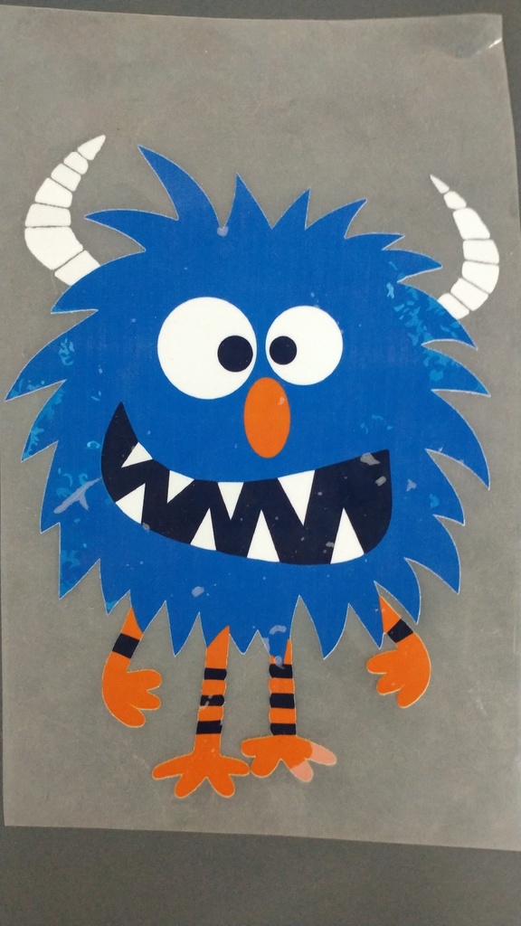Blue Monster print