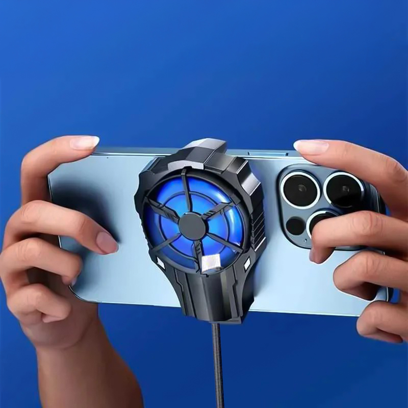 مروحة سلكية بمشبك خلفي لتبريد الموبايل اثناء اللعب