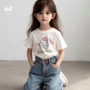 Hello Kitty تيشيرت اطفال قطن باللون الابيض