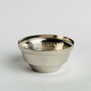 وعاء نحاسي بتصميم مزخرف متعدد الاستخدامات _ باللون الفضي