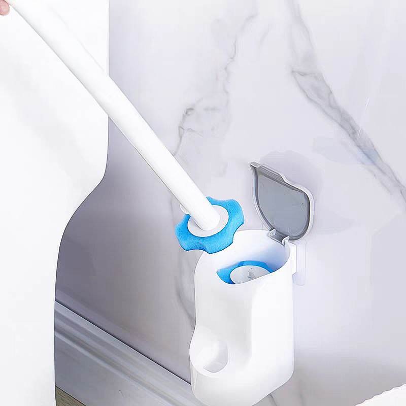 فرشة تواليت مع 8 رؤوس تنظيف قابلة للفصل للاستخدام مره واحده فقط