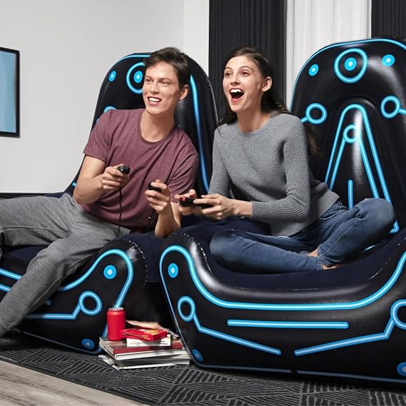 كرسي جيمينج قابل للنفخ مع ذراعين جانبية مناسب للالعاب او الاسترخاء