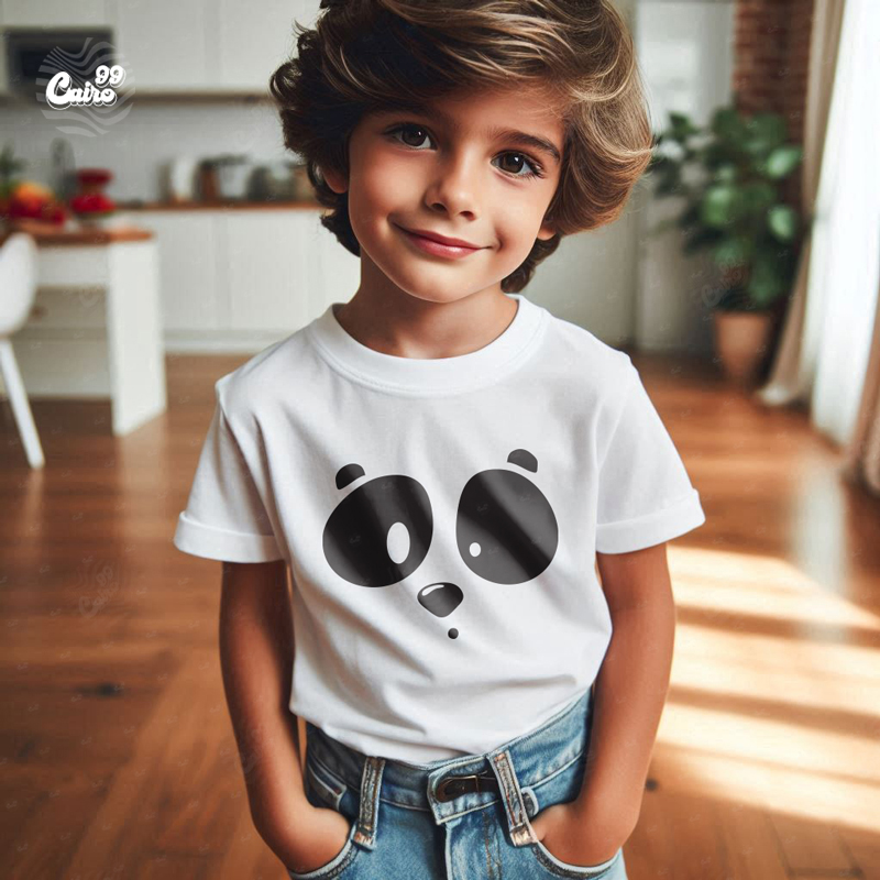 Sweet Panda تيشيرت اطفال قطن باللون الابيض