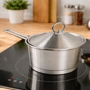 كسرولة استانليس ستيل مع غطاء ويد للحمل مقاس 16 سم 1.25 لتر