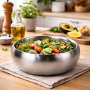 بولة استانليس ستيل عميقة للسلطة مقاس 28 سم